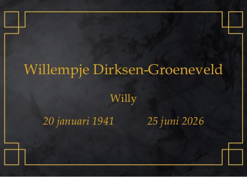 Willempje Dirksen-Groeneveld